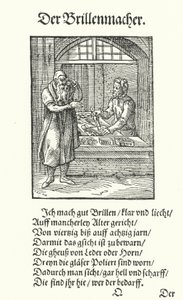 Il fabbricante di occhiali (incisione)