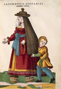 Concubina con bambino. Da Habitus praecipuorum popularum, di Jost Amman da Jost Amman
