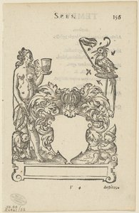 Emblema con scudo araldico vuoto, foglio 156 dall