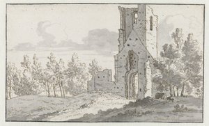 Le rovine della cappella di Eik en Duinen vicino a L