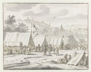 Veduta di un accampamento dell