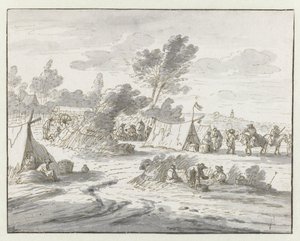 Veduta di un accampamento dell