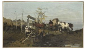 Conversazione al pozzo, 1877 da Jozef Brandt