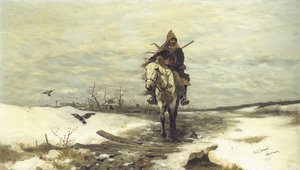 Il cacciatore solitario, 1881 da Jozef Brandt