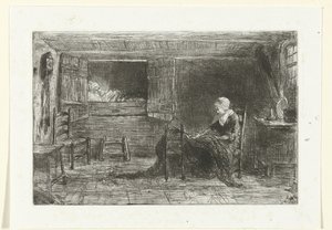 Due figure in un interno da Jozef Israëls (possibly copy after)