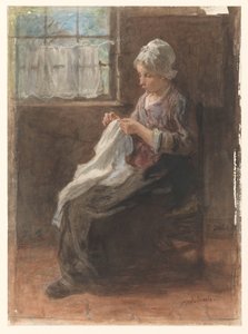 La piccola sarta da Jozef Israëls (signed by artist)