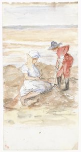 Bambini che giocano sulla spiaggia da Jozef Israëls