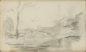 Paesaggio con un albero