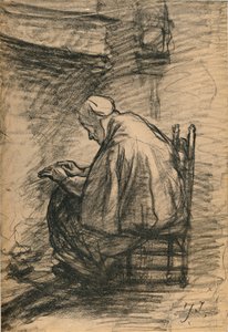 Studio per Onorata Vecchiaia c1881 da Jozef Israëls