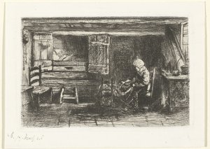 Due figure in un interno da Jozef Israëls