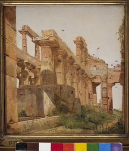 Il tempio di Hera a Paestum, Italia