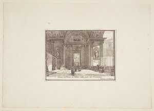 Veduta del Portico di S. Pietro dalla parte di Costantino. 1. Palazzo del Vaticano da Jérôme Charles Bellicard