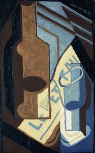 Bottiglia e bicchiere, 1921
