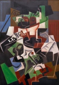 Compotier, pipa e giornale da Juan Gris