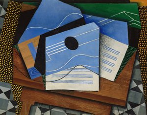 Chitarra su un tavolo da Juan Gris