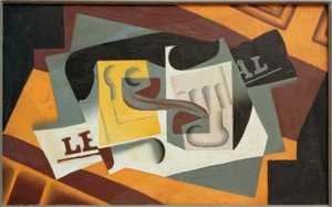 Bicchiere e giornale da Juan Gris