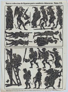 Foglio 14 di figure per marionette cinesi, 1859 da Juan Llorens