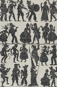 Foglio 7 di figure per burattini cinesi, 1859 da Juan Llorens