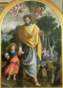 San Giuseppe che guida il Cristo bambino da Juan Sanchez Cotan