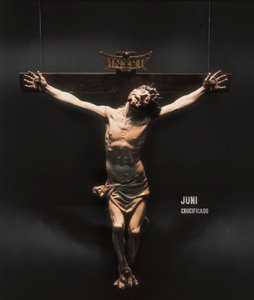 Crocifissione. Scultura di Juan de Juni (1507-1577). Scultura in legno. da Juan de Juni