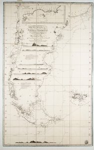 Mappa del Cile, Patagonia, Terra del Fuoco e Isole Falkland, c.1798 da Juan de Langara