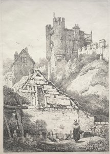 Serie di edifici antichi e cottage rurali nel nord dell