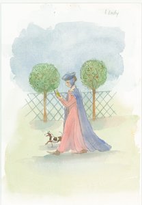 Una dama medievale in un giardino, 2004
