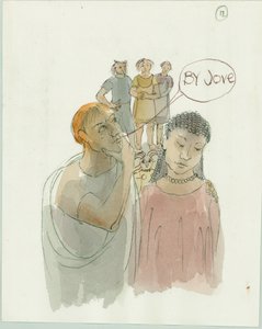 Marco e Giulia con il maestro artigiano e i suoi due lavoratori, 2003
