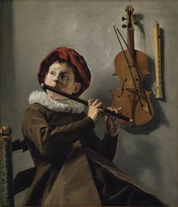 Ragazzo che suona il flauto