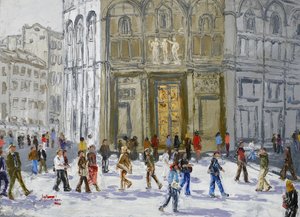 Una vivace piazza di una città europea da Jukyong Park