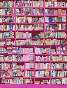 Librerie rosa colorate