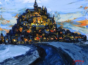 Il castello illuminato di notte da Jukyong Park