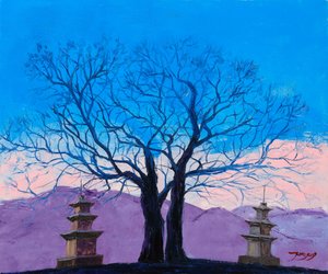 Paesaggio sereno con pagoda da Jukyong Park