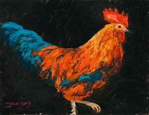 Il gallo che si pavoneggia con energia da Jukyong Park