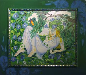 Ninfa I -Sdraiata nel muschio- (con cigno)
