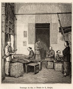La setacciatura della polvere da sparo, per ordinare i granuli secondo la loro dimensione e qualità prima dell