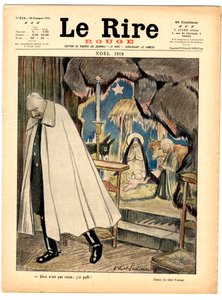 Copertina di The Red Laughter, satirico a colori da Jules Abel Faivre