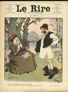 Illustrazione di Abel Faivre per la copertina di Le Rire, 30/05/08 - Il satiro da Jules Abel Faivre