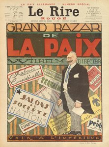 Il grande bazar della pace, copertina di Le Rire, 2 novembre 1918 da Jules Abel Faivre