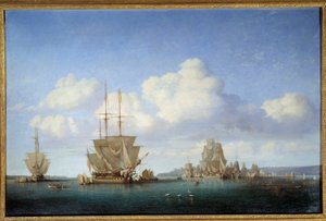 La rada di Brest nel 1844 da Jules Achille Noel