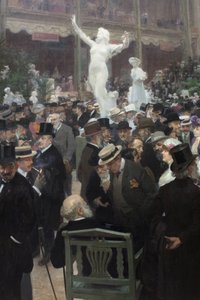 Un venerdì al salon des artistes francais. Dipinto di Jules Alexandre Grun (1868-1939)