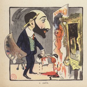 Autoritratto del pittore e illustratore francese Jean-Alexandre Grun da Jules Alexandre Gruen or Grun