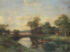 Paesaggio al bordo di un fiume
