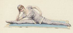 Ginnasta femminile che fa la spaccata