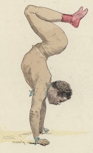 Ginnasta del Circo che fa una verticale da Jules Arsene Garnier