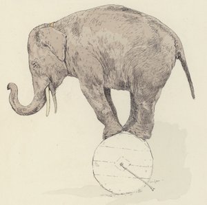 Elefante in equilibrio da Jules Arsene Garnier