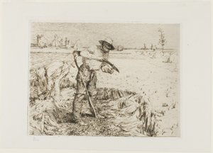 Falciatore che affila una falce da Jules Bastien Lepage