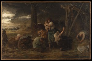 Fulmine, 1865 circa (olio su tela) da Jules Breton