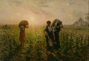 La Fine della Giornata Lavorativa, 1886-87 da Jules Breton