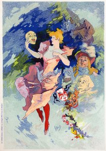 Arte. Intrattenimento. La commedia. Allegoria di Jules Chéret, Francia, c.1890 da Jules Cheret